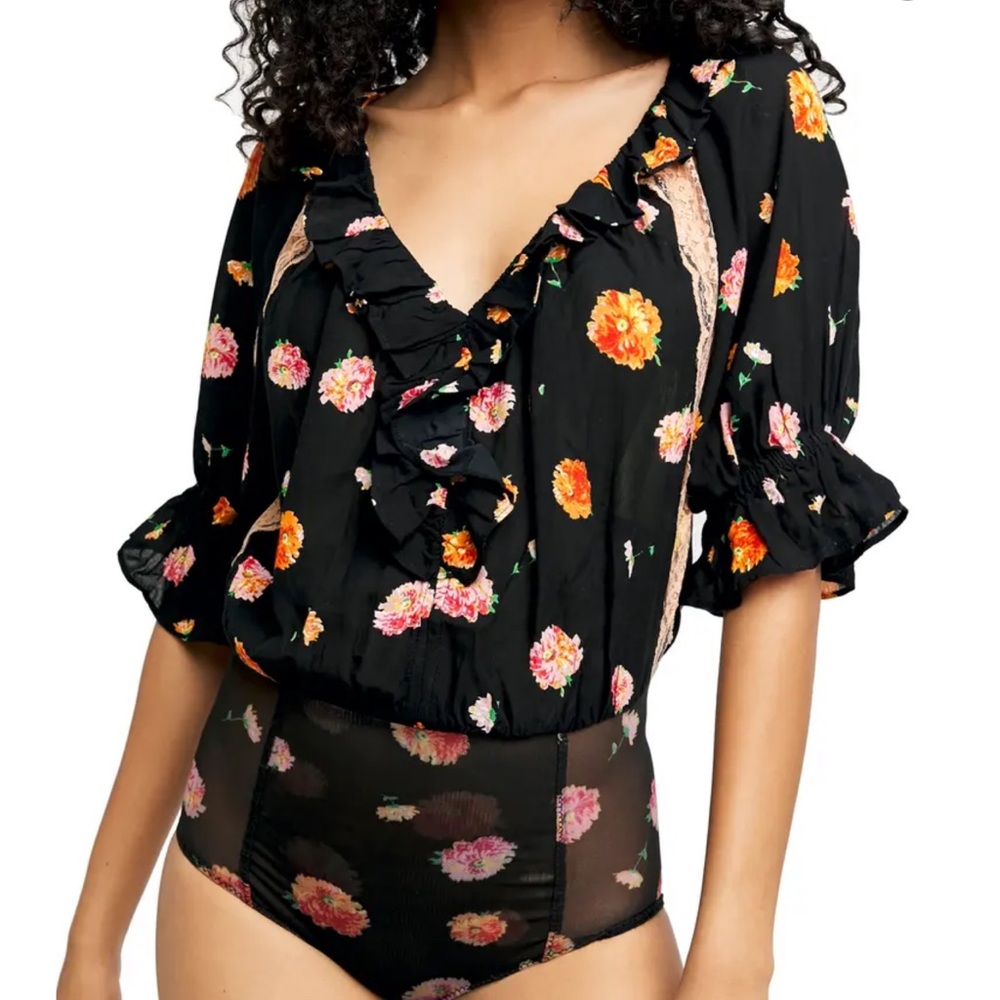 Free People Poppy Ruffle Bodysuit